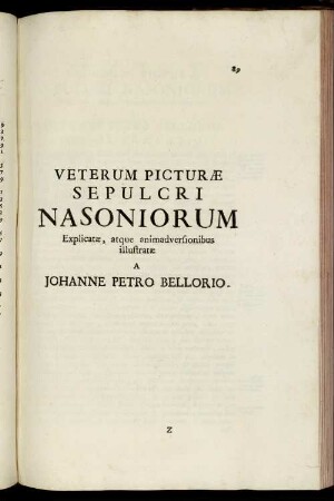 Veterum Picturæ Sepulcri Nasoniorum