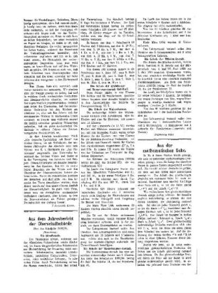 Aus dem Jahresbericht der Oberschulbehörde : (Fortsetzung) ; (Fortsetzung folgt)