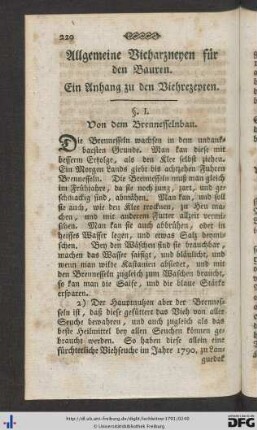 Allgemeine Vieharzneyen für den Bauren.