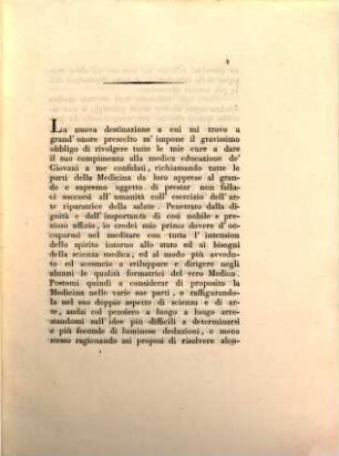 Della istituzione clinica più atta a formar veri medici : Discorso inaugurale