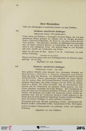Drei Kleinodien (Nr. 615-617)