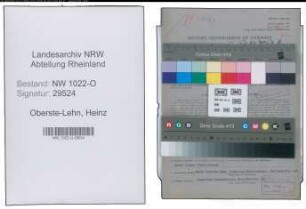 Entnazifizierung Heinz Oberste-Lehn , geb. 06.10.1919 (Polizist)