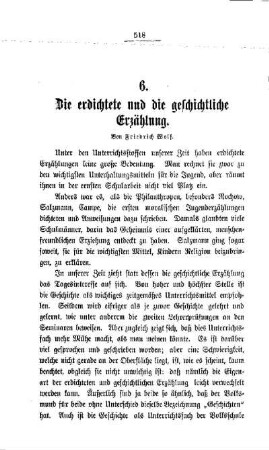 Die erdichtete und die geschichtliche Erzählung