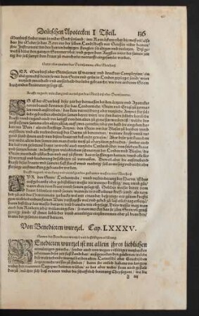 Von Benedicten wurtzel. Cap. LXXXV.