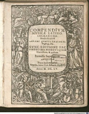 COMPENDIVM MVSICAE LATINO-GERMANICUM