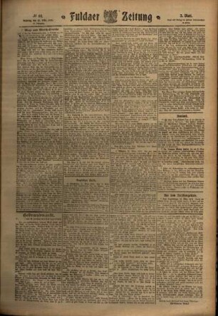 Dritte Ausgabe vom Samstag, den 19. März 1910.