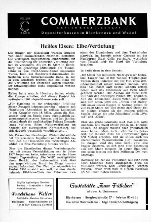 Heißes Eisen: Elbe-Vertiefung