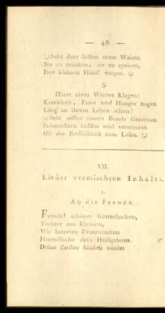 VII. Lieder vermischten Inhalts