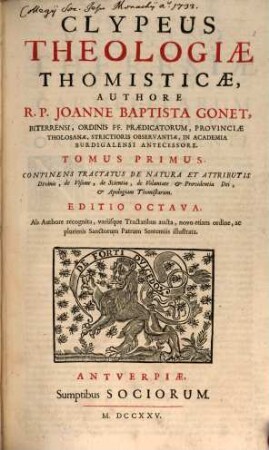 Clypeus theologiae Thomisticae, 1