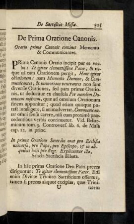 305-339, De Prima Oratione Canonis