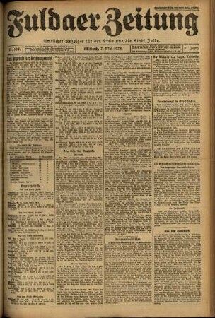 Ausgabe vom Mittwoch, den 07. Mai 1924.