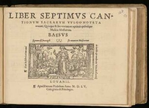 Liber septimus cantionum sacrarum ... quinque et sex vocum. Bassus