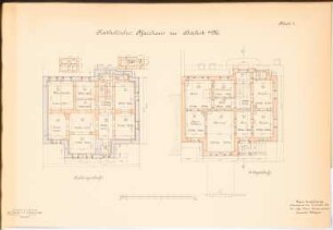 Katholisches Pfarrhaus, Höchst: Grundriss KG, EG