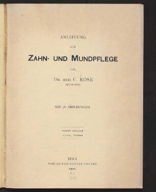 Anleitung zur Zahn- und Mundpflege