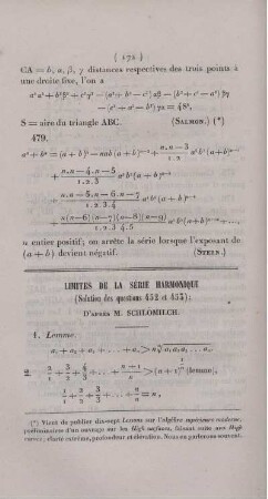 Limites de la série harmonique.