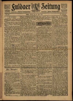 Ausgabe vom Freitag, den 26. Juni 1903.