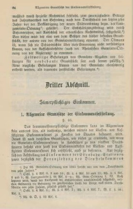 Dritter Abschnitt. Steuerpflichtiges Einkommen.