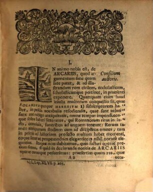 De arcariis dissertationem primam ad illustrandam rem civilem, ecclesiasticam et scholasticam