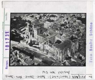 Avignon: Papstpalast und Notre-Dame-des-Doms, Luftbild