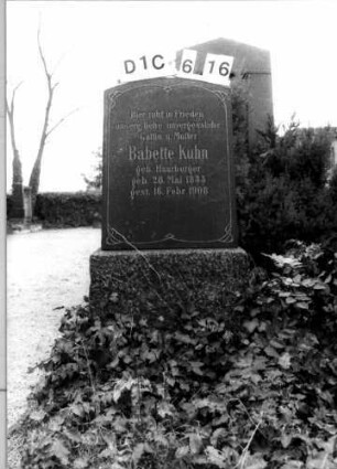 Grabstein D I C/6/16