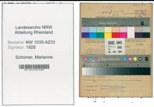 Entnazifizierung Marianne Schomer , geb. 01.02.1920 (Dolmetscherin)