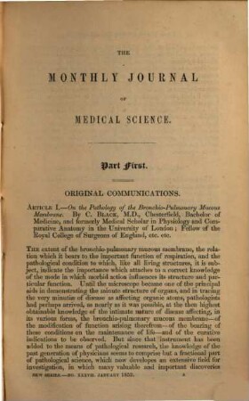 The Monthly journal of medical science. 7. 1853