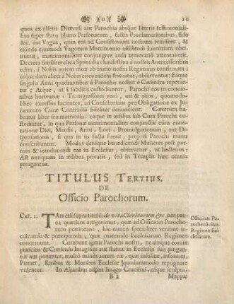 Titulus tertius.