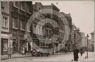 Bürgerhäuser am Markt in Sprottau