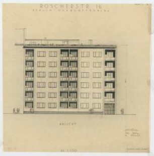 Wohnhaus Roscherstraße 16, Berlin-Charlottenburg: Ansicht 1:100