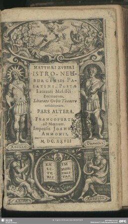 2: Matthaei Zuberi ... Poematum, literato orbis theatro exhibitorum ...