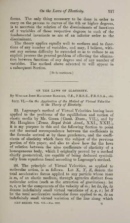 On the Laws of elasticity.