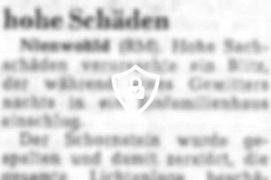 Blitz verursacht hohe Schäden