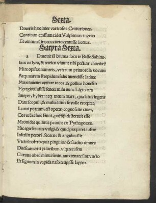 Satyra Sexta.