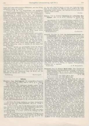 212 [Rezension] Hoberg, Gottfried, Katechismus der messianischen Weissagungen