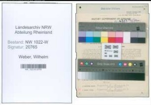Entnazifizierung Wilhelm Weber , geb. 22.04.1910 (Buchhalter)