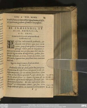 De Praebendis, Et Aliis Beneficiis, Tit. XXVI.