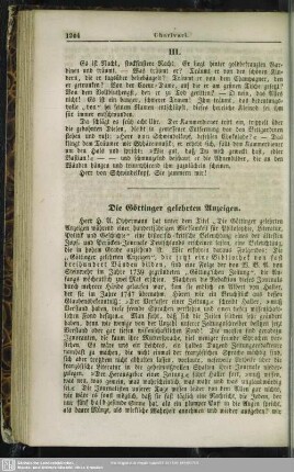 Die Göttinger gelehrten Anzeigen