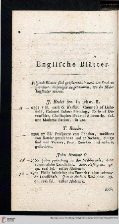 Englische Blätter (Nr. 2898-2976)