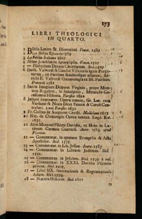 Libri Theologici In Quarto.