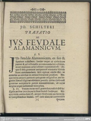 Praefatio Ad Ius Feudale Alamannicum
