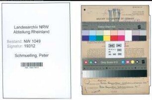Entnazifizierung Peter Schmuelling , geb. 13.07.1888 (Bahnbeamter)