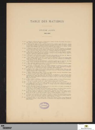 Table Des Matières