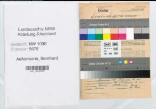 Entnazifizierung Bernhard Aeltermann, geb. 17.02.1892 (Regierungsinspektor)