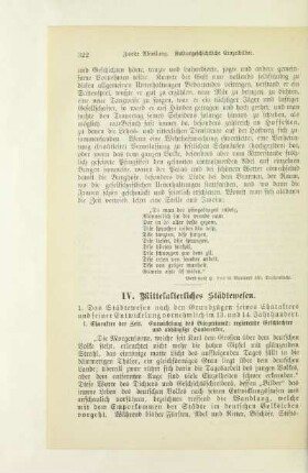 IV. Mittelalterliches Städtewesen