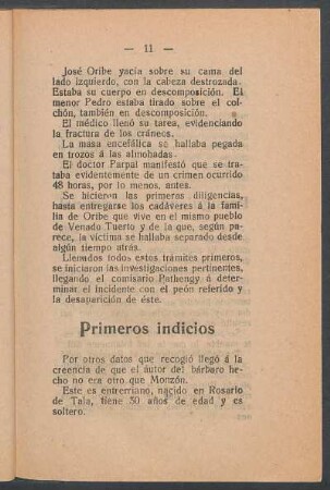 Primeros indicios