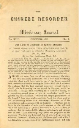 No. 2. February, 1892