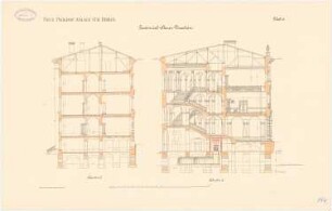 Neue Packhofanlage, Berlin-Moabit: Provinzial-Steuer-Direktion: Querschnitte 1:100
