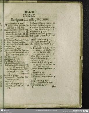 Index Scriptorum allegatorum