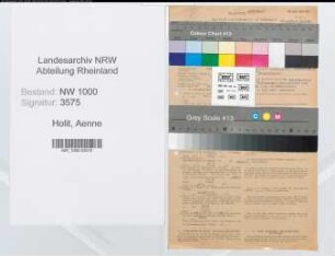 Entnazifizierung Aenne Holit, geb. 27.11.1899 (Telefonistin)