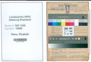 Entnazifizierung Elisabeth Wenz , geb. 17.06.1904 (Lehrerin)